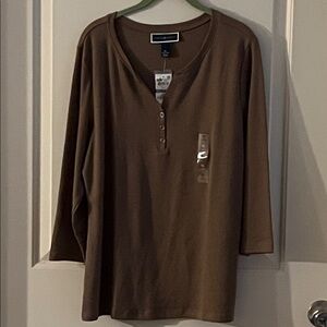 Brown Long Sleeve Top